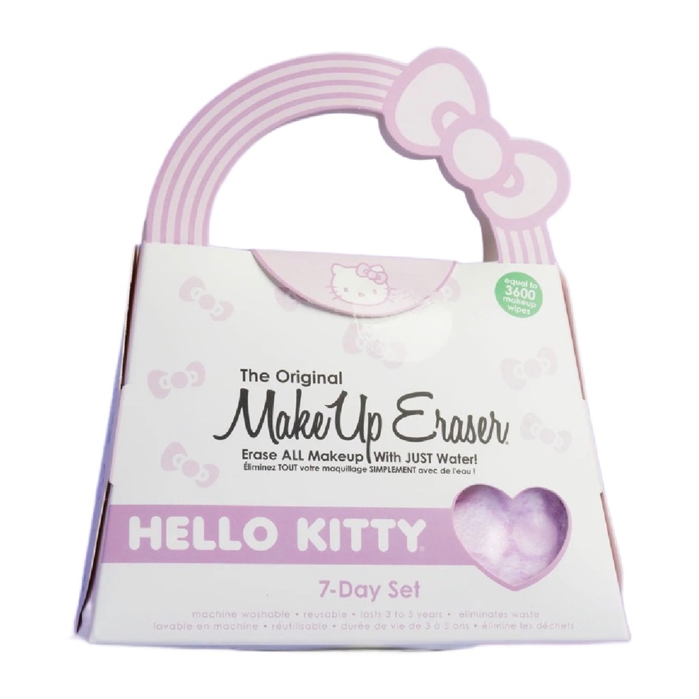 The Original MakeUp Eraser Hello Kitty 7 Day Set with Laundry Bag NWB